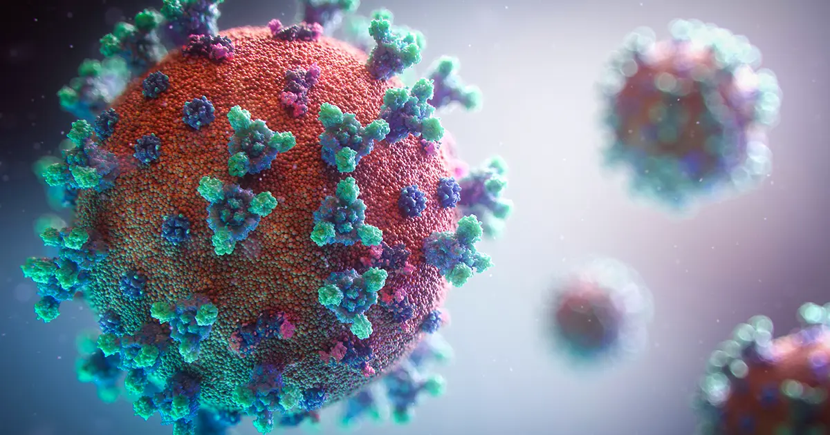 A 3D model of a virus.