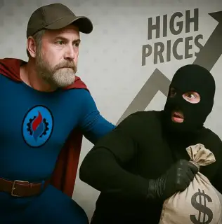 Super Brad is on the lookout for inflating prices!