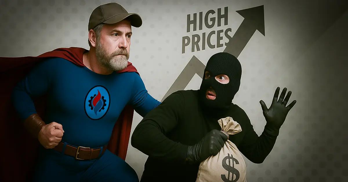 Super Brad is on the lookout for inflating prices!
